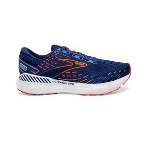 Brooks Glycerin GTS 20 Road Running Shoes - Mens, Blue/Orange/White | IE-CJK940286